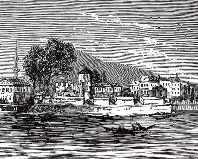 Büyük Liman, Buyuk Leman, the Great Bay with the historic natural harbor near the mouth of the Bosphorus and the Black Sea, 1870, Turkey, illustration, reproduction from a 19th century model. Authentic, file restored for optimal use, exact date of submission unknown, historical