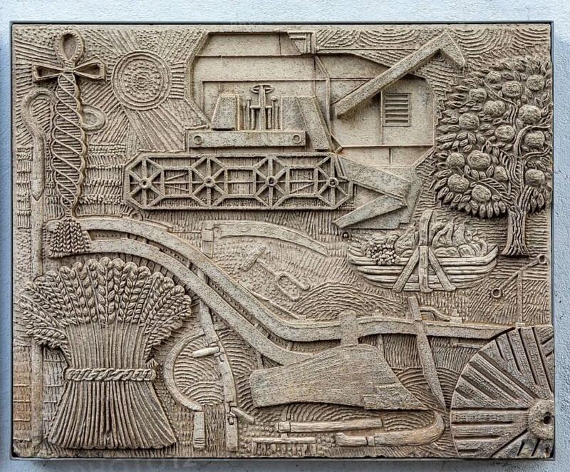 Former British Home Stores mural, Colchester, Essex, England, UK created by Henry Collins and Joyce Pallot