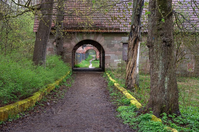 Remains of the Oberbürg farm, former Nuremberg manor, first mentioned in 1372, Laufamholz, Nuremberg, Middle Franconia, Bavaria, Germany