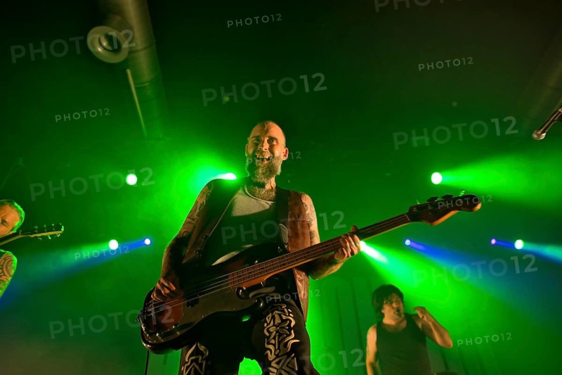 Chris Steele (electric bass) from the Canadian band Alexisonfire, live at Huxleys Neue Welt in Berlin on 17 June 2026