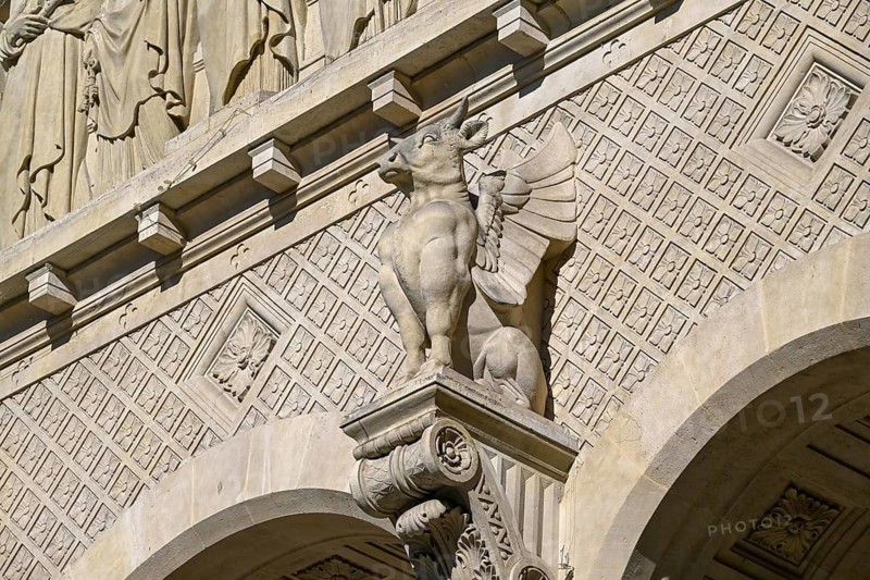Église Saint-Augustin, 19th century catholic church, detail, boulevard Malesherbes, Paris, Île-de-France region, France