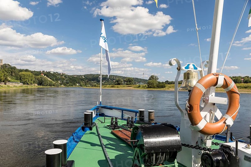 On the Elbe in Dresden, here at the Elbe castles, Dresden, Saxony, Germany, with the historic paddle steamer LEIPZIG of Saxon Steamship