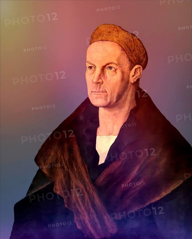 Portrait of Jakob Fugger, 1459, 1525, German businessman, digitally edited according to a painting by Albrecht Dürer, 1518