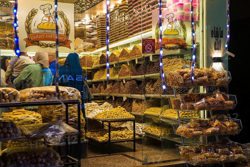 Bakery, Pastry Shop, Night View, Luxor, Egypt