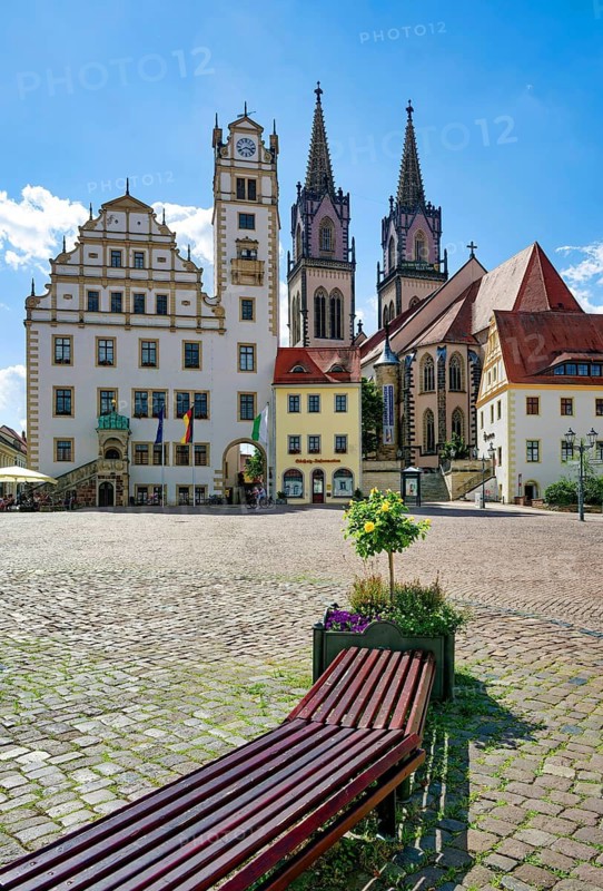 Town Hall, St. Ägidien-Kirche, Neumarkt, Oschatz, Saxony, Germany