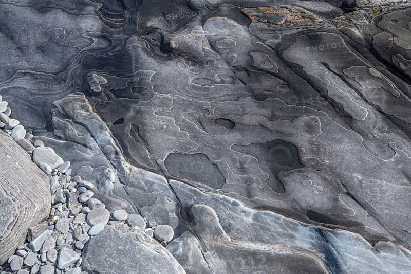 Rock structures, Söröya, Finnmark, Norway, May 2019