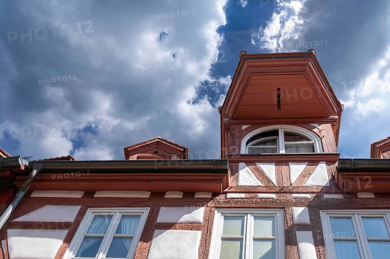 Historischer Dachaufzugserker, Pfeifergasse 8, Nuremberg, Middle Franconia, Bavaria, Germany