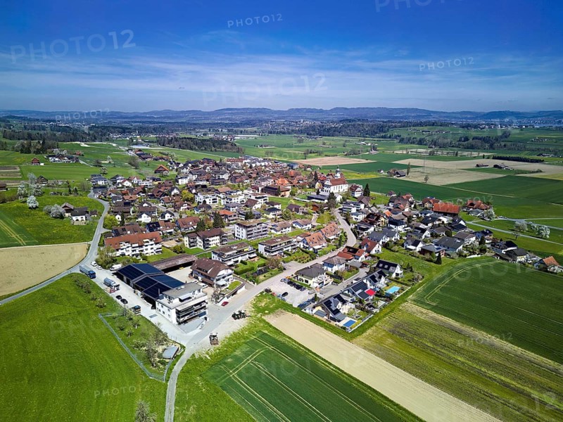 View of the village, Dietwil, Freiamt, Canton of Aargau, Switzerland