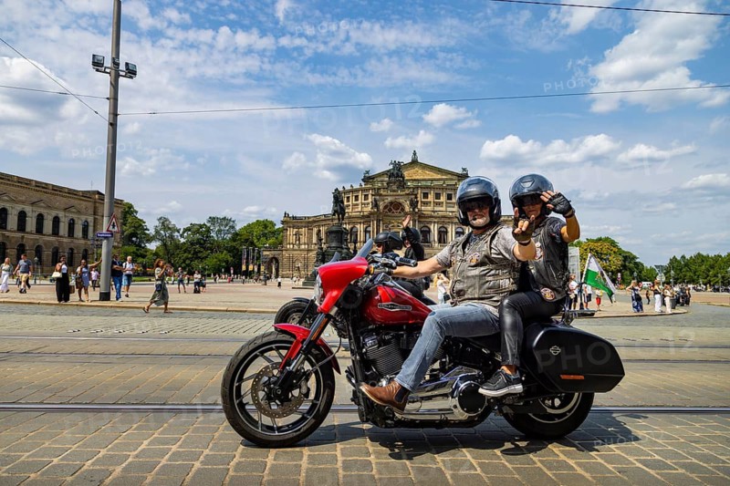 Harley Days Dresden, big trip through the city, Dresden, Saxony, Germany
