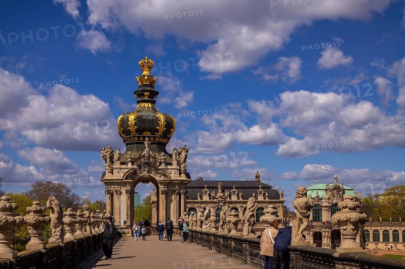 Dresdner Zwinger, Kronentor, Dresden, Saxony, Germany