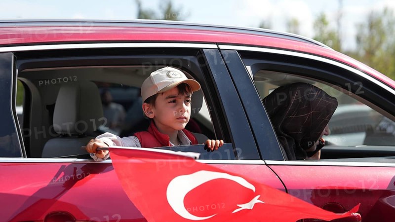 Hundreds of demonstrators take part in a protest organized by 45 non-governmental organizations against a scheduled performance by the girl group Manifest. The demonstration, which saw some scuffles with security forces, was held to oppose the event on the grounds of preserving local conservative values and preventing social tension in Gaziantep, Turkey on May 09, 2026, Gaziantep, Turkey