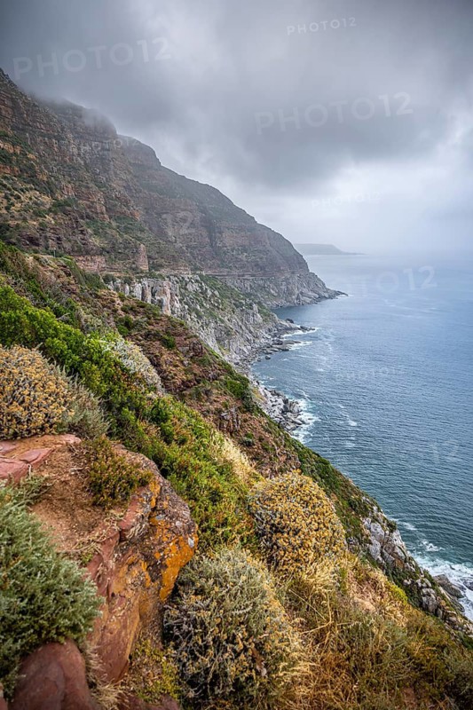 Hout Bay and Chapman's Peak Drive, coast near Cape Town, South Africa