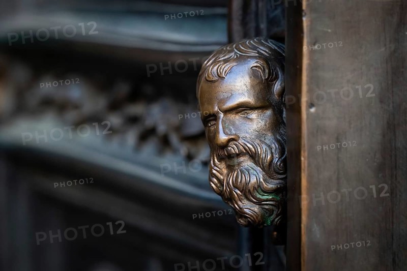 Head of a bearded man, Baptistery of San Giovanni, baptistery, UNESCO World Heritage Site, old town, Florence, Tuscany, Italy