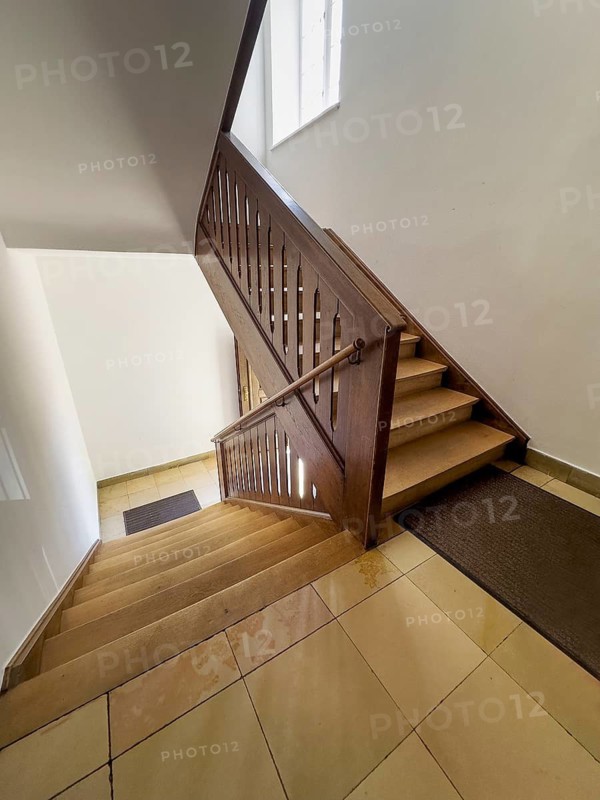 Treppenhaus, Borstei, heritage-protected residential development, Munich, Bavaria, Germany