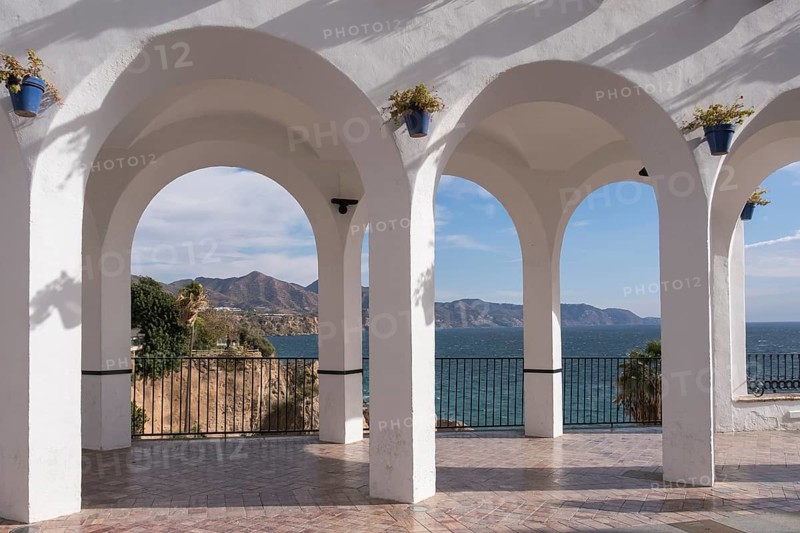 Balcon de Europa, terrace in Nerja city centre, tourist resort, Málaga Province, Spain