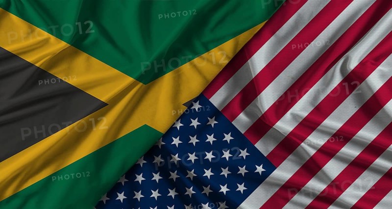Bilateral relations between Jamaica and United States. Flag of Jamaica and United States