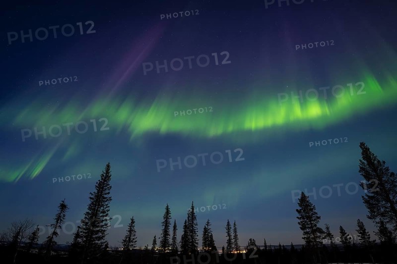 Northern Lights (Aurora borealis), Gällivare, Norrbotten, Lapland, Sweden, April 2025