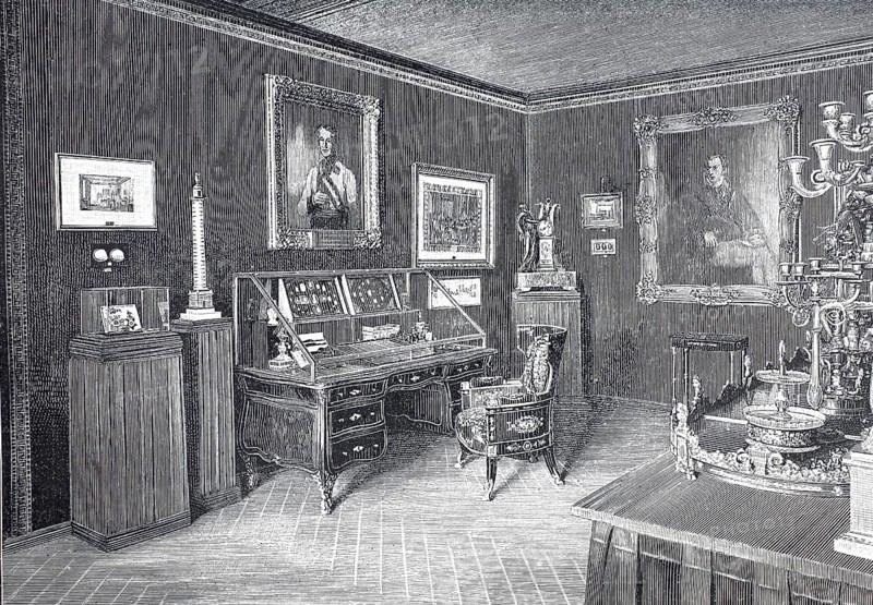 Metternich Room in Vienna, 1890, Austria, illustration, reproduction from a model from the 19th century. Authentic, file restored for optimal use, exact date of submission unknown, historical