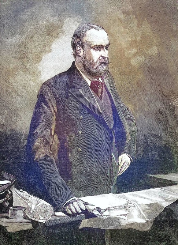 Charles Stewart Parnell (1846–1891), Irish politician and Member of the British House of Commons, reproduction of a 19th-century original. Authentic, file restored for optimal use, exact date of the original unknown, nostalgically coloured