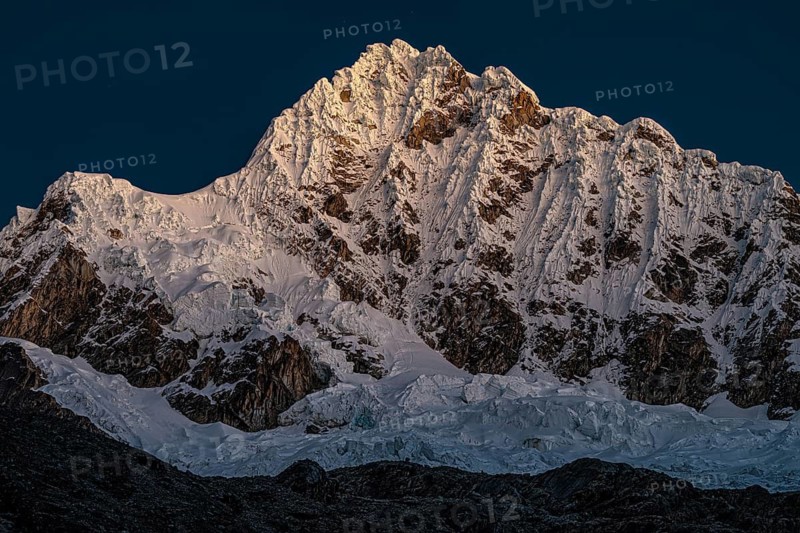 Alpamayo, north face in morning light, 5947 m, Cordillera Blanca, Huascaran National Park, northern Peru, Peru, South America
