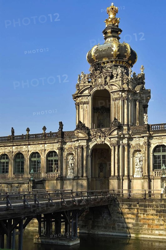 The Crown Gate of the Zwinger in Dresden, Old Town, Saxony