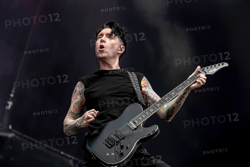 Jeremy Jinxx Ferguson, guitarist of Black Veil Brides live at Rock im Park on Zeppelin Field in Nuremberg on 06.06.2026