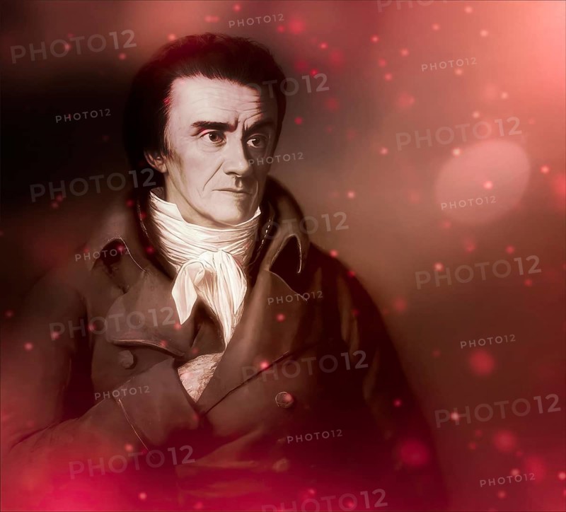 Portrait of Johann Heinrich Pestalozzi, 1746 - 1827, Swiss pedagogue, educational reformer, philanthropist, philosopher and politician, digitally edited based on a painting by Francisco Javier Ramos