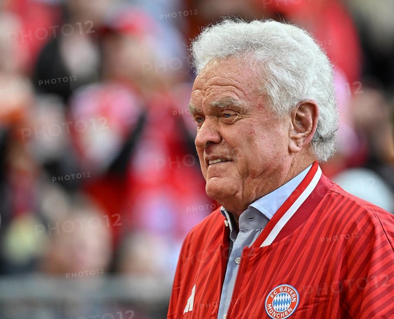 Former goalkeeper goalkeeper Sepp Maier FC Bayern Munich portrait soccer Bundesliga, Allianz Arena, Munich, Bayern, Germany