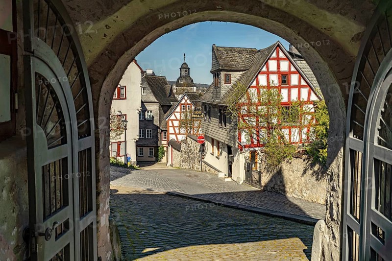 Half-timbered houses in the old town of Limburg an der Lahn, Hesse, Germany