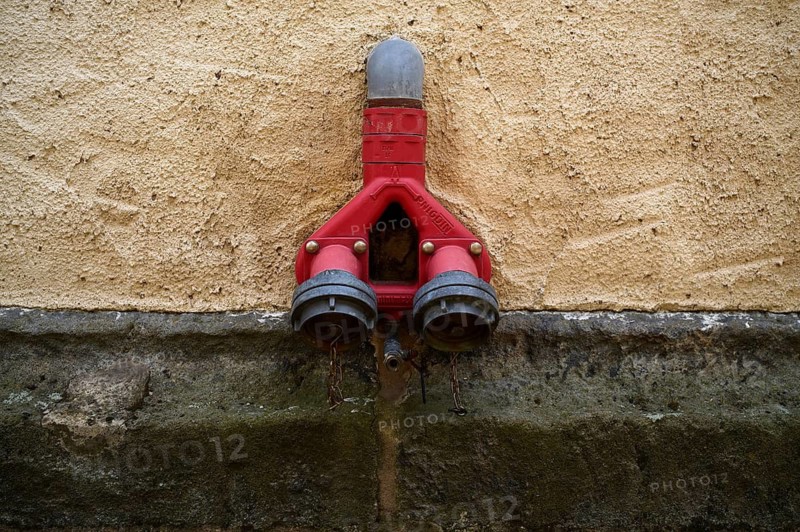 Hydrant, Old Town, Luther city Wittenberg, Saxony-Anhalt, Germany
