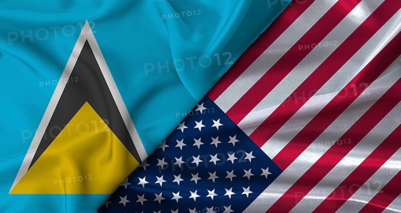Bilateral relations between Saint Lucia and United States. Flag of Saint Lucia and United States