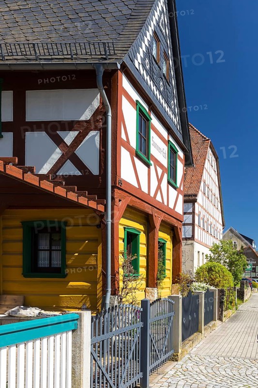 Sieben - Brüder - Houses on the Elbe in Postelwitz, Bad Schandau, Saxon Switzerland, Saxony, Germany