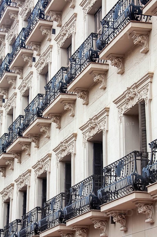 The Juan Carlos I Avenue is rich in 20th century buildings, Melilla, North Africa