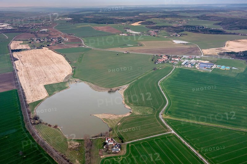 Germany, Greiz, Struth, Thuringia, Thuringia, Weiderteich, aerial view, landscape, aerial view