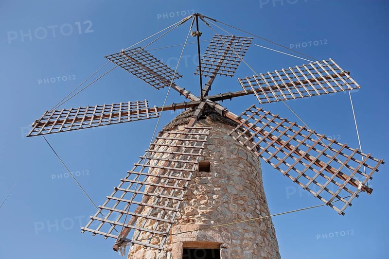 Historic windmill, windmill wing, Majorca, Balearic Islands, Spain
