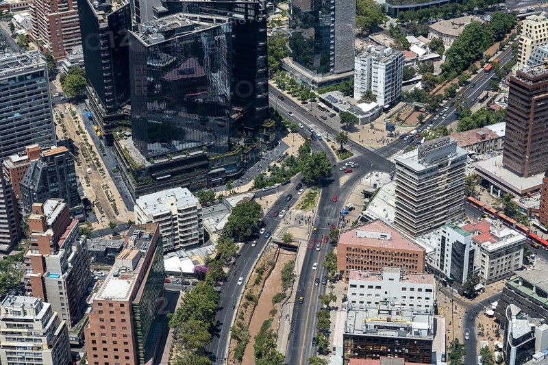 Picture from the observation deck of Sky Costanera, Providencia, Santiago de Chile, Chile