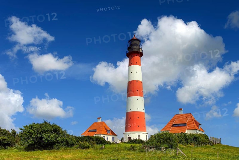 Westerhever lighthouse, Westerheversand, Schleswig-Holstein, Deitscgland's most beautiful lighthouse, Westerhever, Federal Republic of Germany