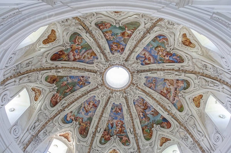 Ceiling fresco in the Rotunda, Kromeríž, Zlínský kraj, Czech Republic