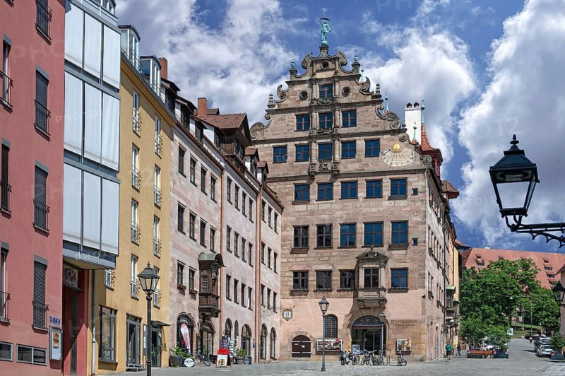 City Museum Fembohaus, was a historic merchant house built 1591—1596, Burgstraße 15, Nuremberg, Middle Franconia, Bavaria, Germany