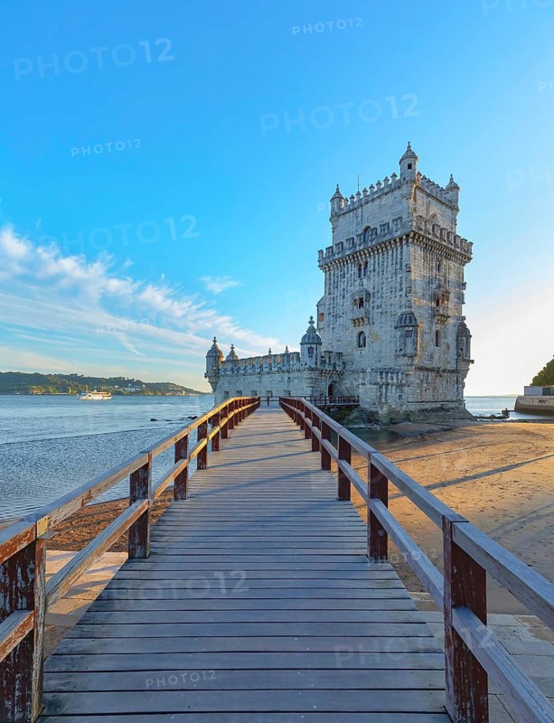 Belem Tower at sunset, Belem, Lisbon, Portugal