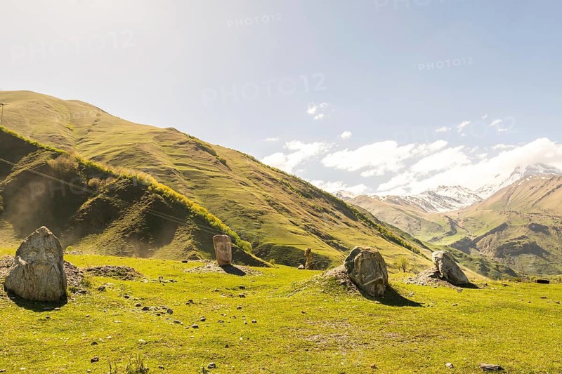 Stone artwork. Kazbegi. Georgia