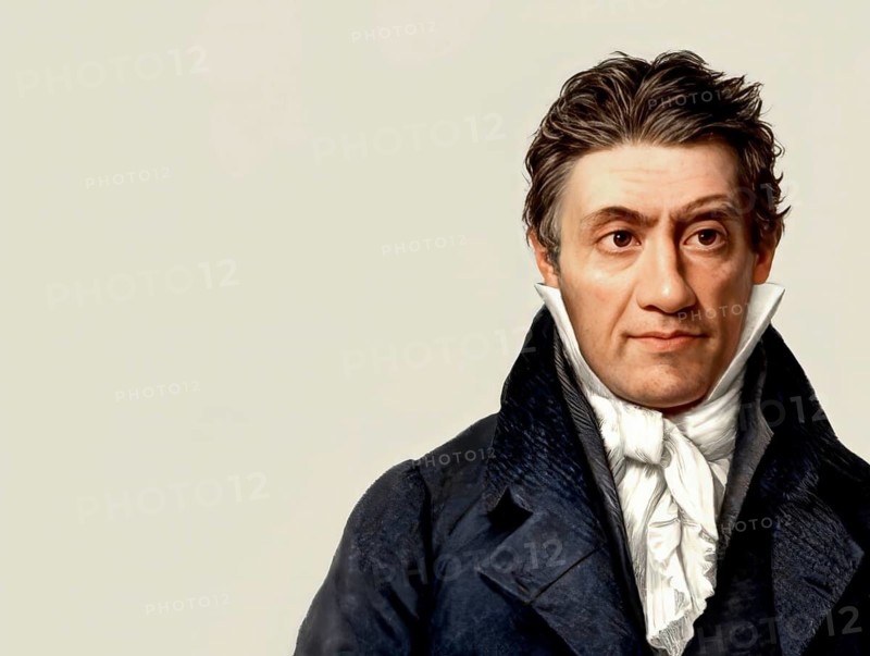 Portrait of Johann Heinrich Pestalozzi, 1746 - 1827, Swiss pedagogue, educational reformer, philanthropist, philosopher and politician, digitally edited based on a painting, subsequently colored