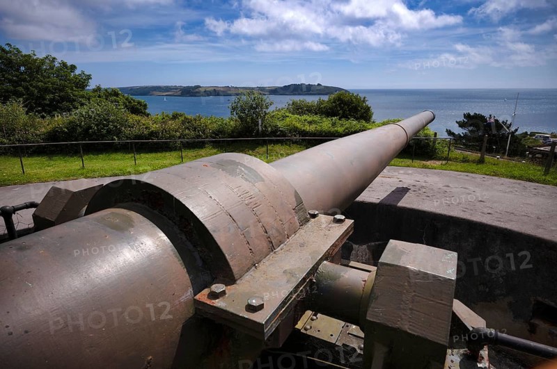 Cannon, Half Moon Battery, Fortress, Pendennis Castle, Fort, Castle, Falmouth, Cornwall, England, Great Britain, Great Britain