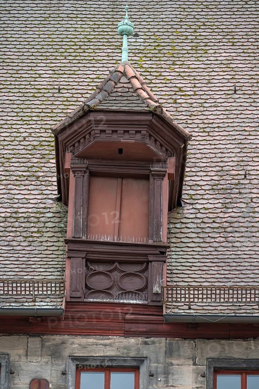 Historic dormer, Altdorf, Middle Franconia, Bavaria, Germany