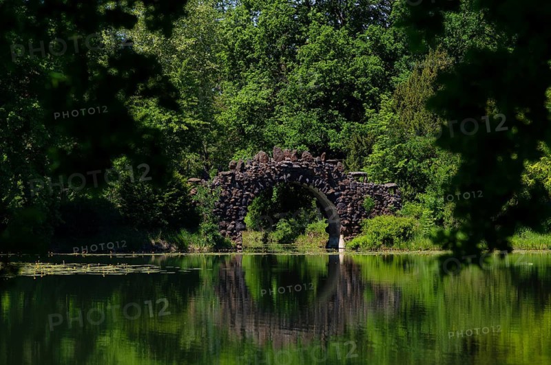 The High Bridge, Wörlitzer Park, Wörlitzer Anlagen, Wörlitz, Oranienbaum, Saxony-Anhalt, Germany