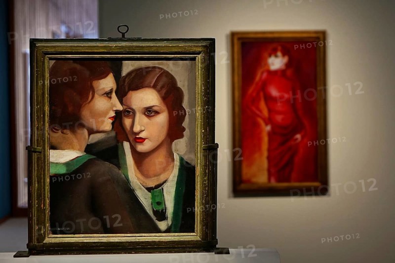 Front: Tamara De Lempicka, portrait, 1931, Back: Otto Dix, Portrait of the dancer Anita Berber, 1925, Ruin and Intoxication. Berlin 1910 - 1930, exhibition Neue Nationalgalerie (25.04.2026 - 03.01.2027), Berlin, 24.04.2026