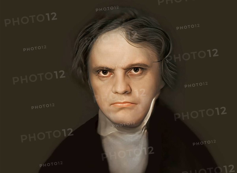 Portrait of Ludwig van Beethoven, 1770 -1827, German composer, digitally edited based on a historical illustration by Hermann Torggler, 1902