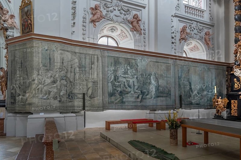 Lenten hangings painted on canvas on both sides, Kremser Schmidt painted in 1777, left chancel of the parish church of the Assumption of Mary, Garsten, Upper Austria