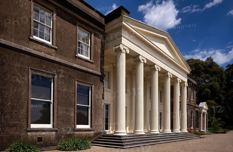 Façade of Trelissick House and Gardens, Feock, Cornwall, England, Great Britain, Great Britain