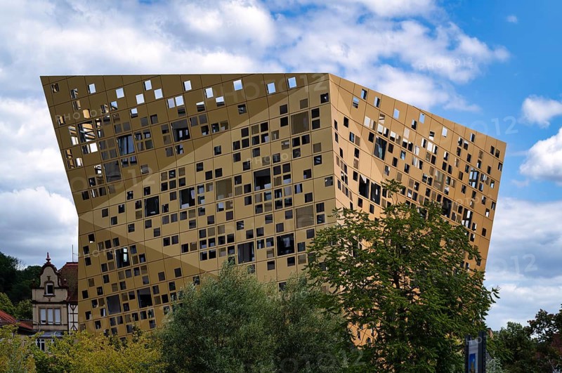 Forum an der Rems, also cheese cubes, Schwäbisch Gmünd, Baden-Württemberg, Germany